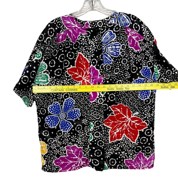 VINTAGE Women's Oscar de la Renta Expressions, Short Sleeve Button Up, Size 6 - Picture 3 of 6